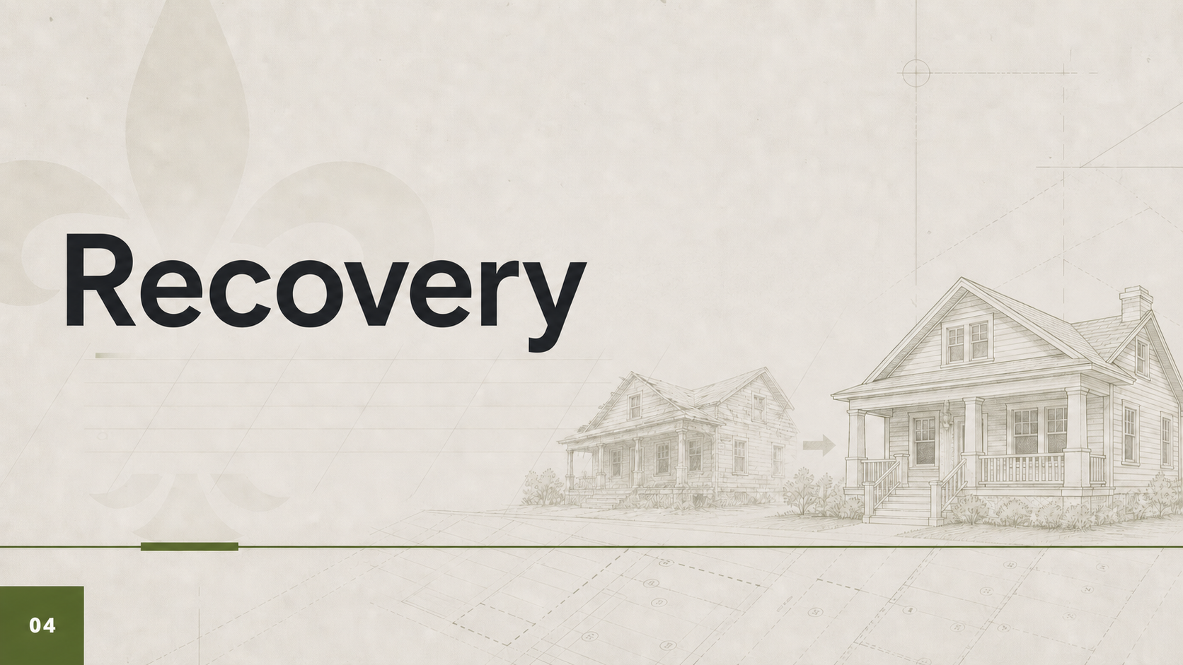 Architectural recovery planning graphic